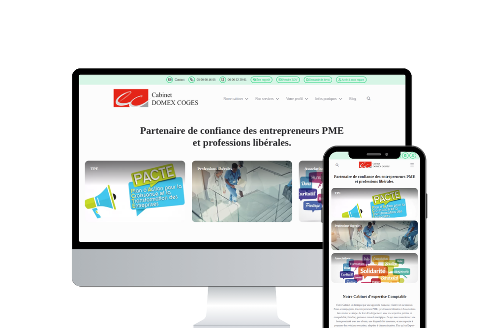 visuel site internet format bureau et mobile